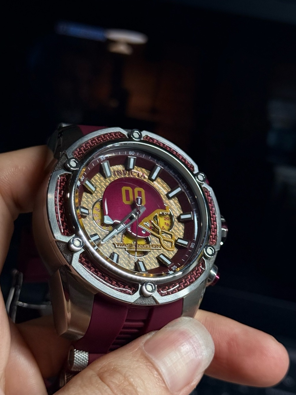 Washington Football Team Bulova Maroon and Gold Sports Watch